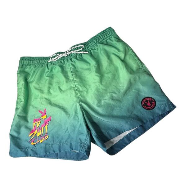 Playboy by Pacsun Swim Trunks Ombre Green Blue Size Large - Picture 1 of 7
